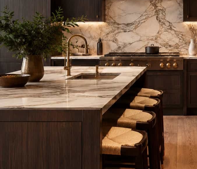 Kitchen material detail before organizing scope