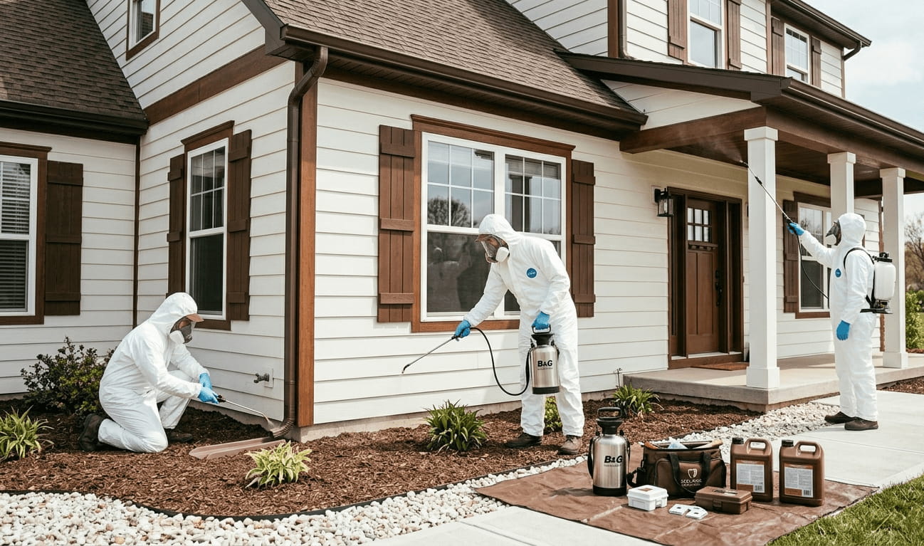Modern desk with planning materials and warm tones