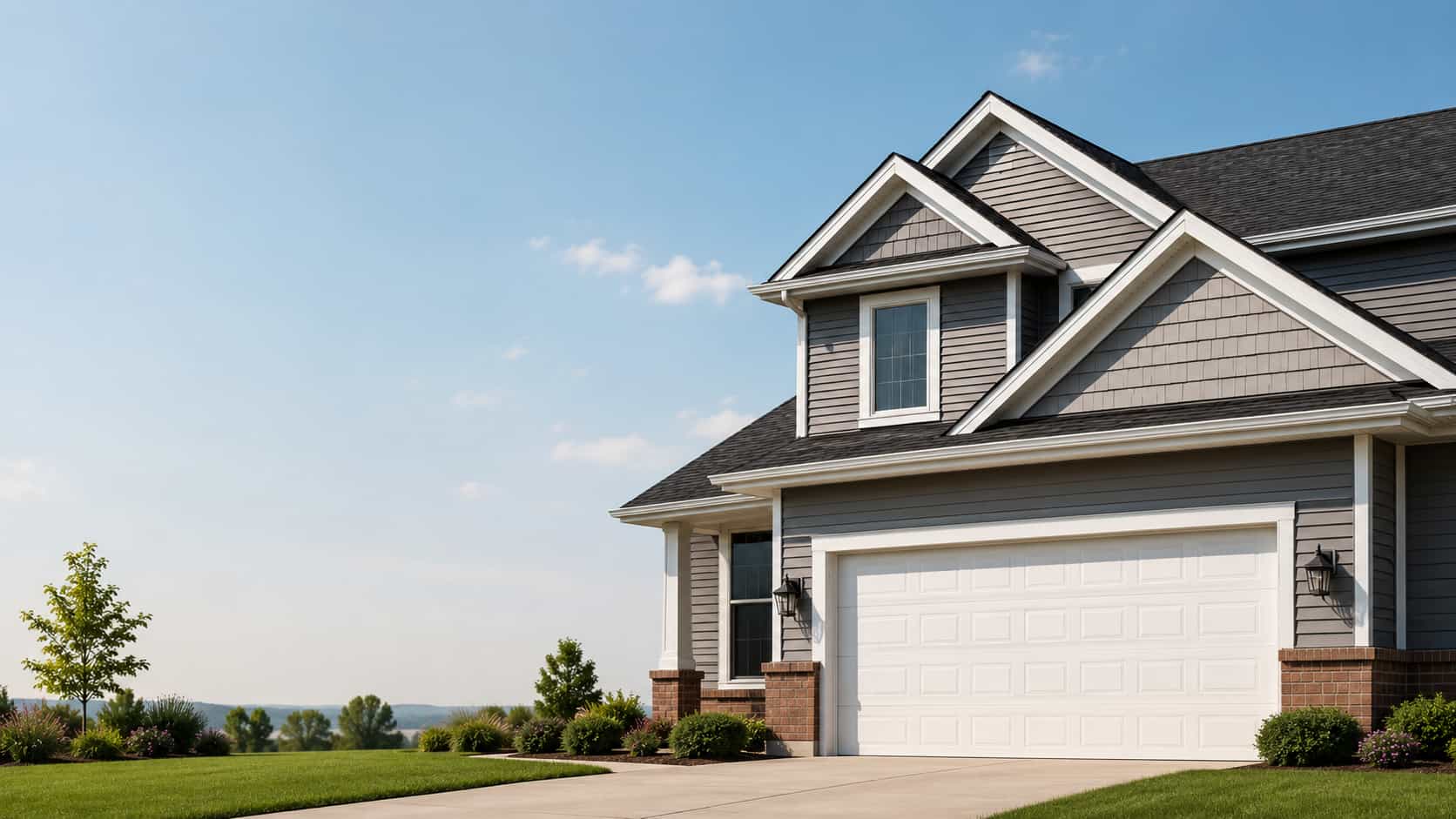 Modern home exterior with premium siding panels