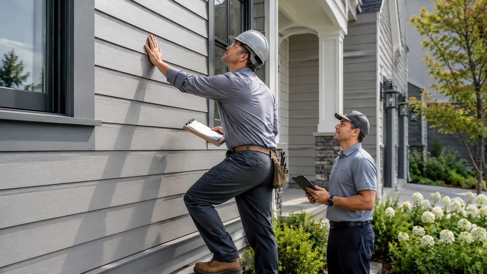 Modern siding home exterior